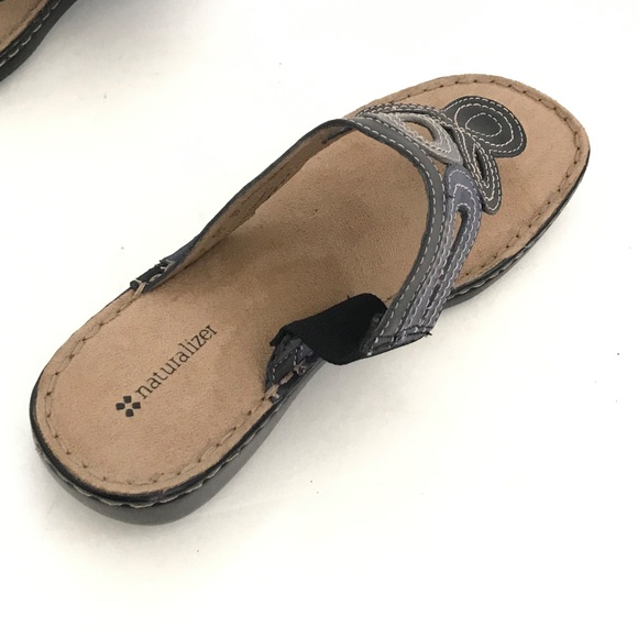NATURALIZER Leather Sandals Calon Thong Sandals Women’s Size 10 WIDE - Picture 4 of 16